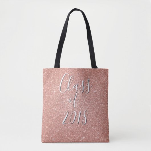 Klasse van 2018 Roos Gold - Blush Pink Glitter Tote Bag (Voorkant)