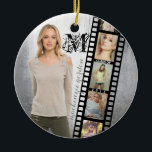 Klasse van 2018 Senior Portrait Afstuderen Foto Li Keramisch Ornament<br><div class="desc">Creëer een coole, grijze hoge portretcollage voor uw favoriete afstuderen-om-te zijn met deze volledig aanpasbare sjabloon van het lijst van het afbeelding. Een retro negatieve strip of een filmrol dient als lijst voor vijf (drie worden volledig getoond, twee zijn gedeeltelijk zichtbaar) portretfoto's. De achtergrond wacht op vervanging door je beste...</div>