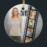 Klasse van 2018 Senior Portrait Afstuderen Foto Li Keramisch Ornament<br><div class="desc">Creëer een coole, grijze hoge portretcollage voor uw favoriete afstuderen-om-te zijn met deze volledig aanpasbare sjabloon van het lijst van het afbeelding. Een retro negatieve strip of een filmrol dient als lijst voor vijf (drie worden volledig getoond, twee zijn gedeeltelijk zichtbaar) portretfoto's. De achtergrond wacht op vervanging door je beste...</div>