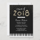 Klasse van 2018 Sparkler Music Graduation Party Kaart (Voorkant)