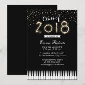 Klasse van 2018 Sparkler Music Graduation Party Kaart (Voorkant / Achterkant)
