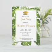 Klasse van 2018 tropische groene goudfotokaart kaart (Staand voorkant)