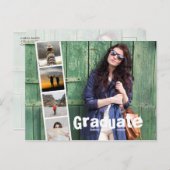 Klasse van 2018 Uitnodiging voor fotoafstudeerfees (Voorkant / Achterkant)