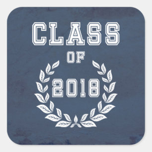 Klasse van 2018 vierkante sticker