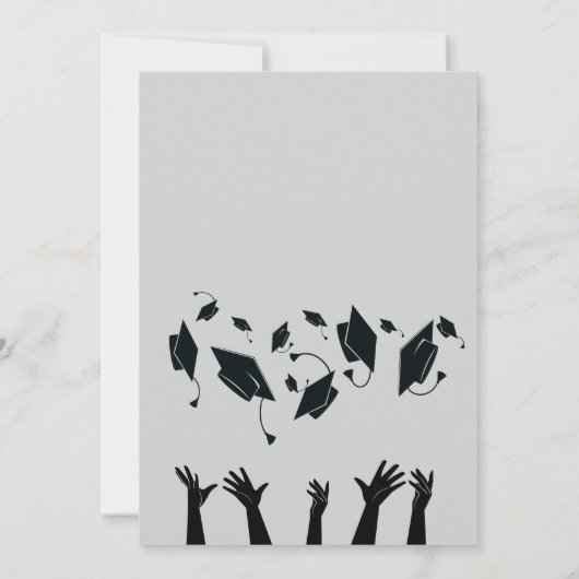 Klasse van 2018 Zilveren en Blauwe Afstudeerder Pa Kaart (Achterkant)