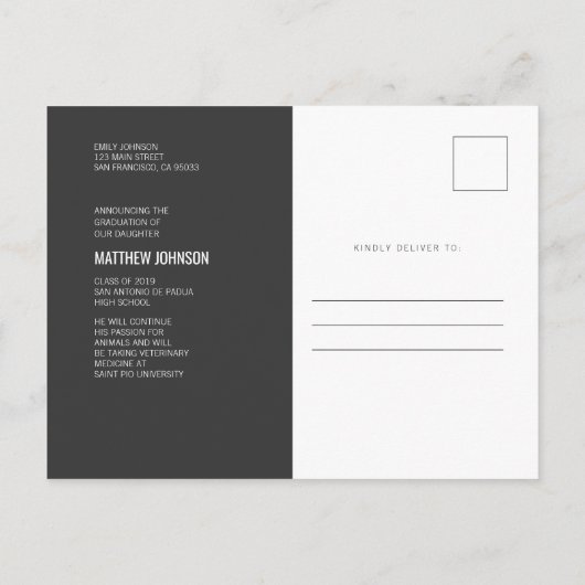 Klasse van 2019 | Aankondiging foto-Afstuderen (Achterkant)