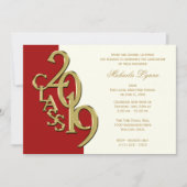 Klasse van 2019 Afstudeerder Gold Red Ivory Kaart (Voorkant)