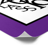 Klasse van 2019 Afstuderen Paarse autograaf Keepom Poster (Hoek)