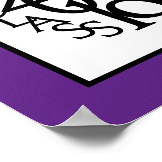 Klasse van 2019 Afstuderen Paarse autograaf Keepom Poster (Hoek)