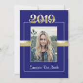 Klasse van 2019 Blue & Gold Graduation Party Kaart (Voorkant)