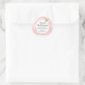 Klasse van 2019 Blush Pink Rose Bloemen Afstuderen Ronde Sticker (Tas)