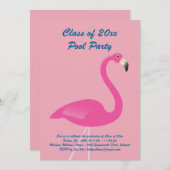 Klasse van 2019 Flamingo Uitnodiging in Roze (Voorkant / Achterkant)
