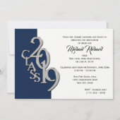 Klasse van 2019 Foto Afstuderen Blue Silver Kaart (Achterkant)