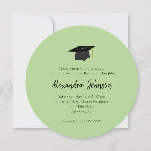 Klasse van 2019, Foto Graduation Party, Round Kaart (Achterkant)