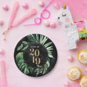 Klasse van 2019 Green Monstera Leaf Paper Bord (Feest)