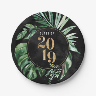 Klasse van 2019 Green Monstera Leaf Paper Bord