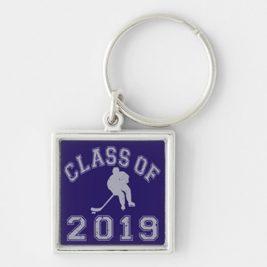 Klasse van 2019 Hockey - Grijs 2 Sleutelhanger (Voorkant)