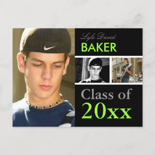 Klasse van 201x Afstuderen/DIY Fonts+Colors Uitnodiging Briefkaart