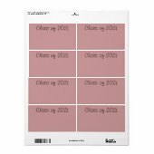Klasse van 20201 etiket (Full Sheet)