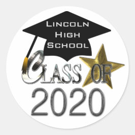 Klasse van 2020 Afstuderen afdichtingen Ronde Sticker