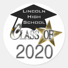 Klasse van 2020 Afstuderen afdichtingen Ronde Sticker
