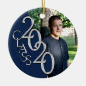 Klasse van 2020 Afstuderen Foto Keepomwille Silver Keramisch Ornament (Voorkant)