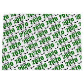 Klasse van 2020 Afstuderen Gift Bag (groene Petten Groot Cadeauzakje (Voorkant)