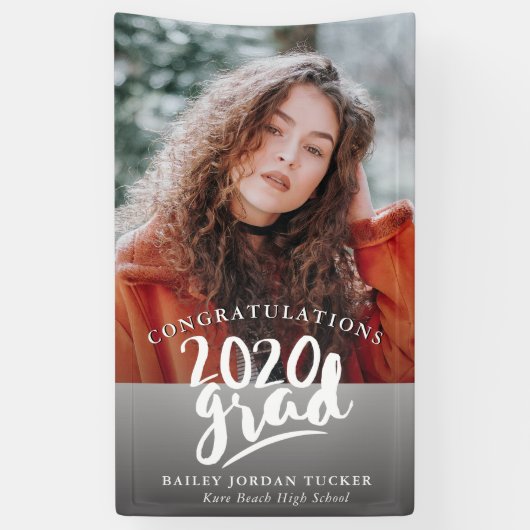 Klasse van 2020 Afstuderen met handschrift Spandoek (Verticaal)
