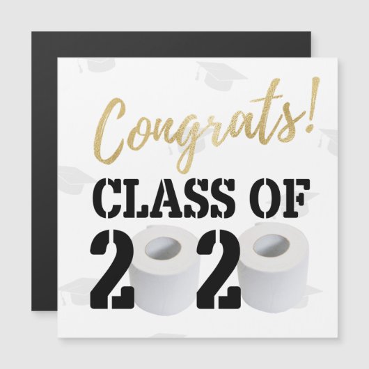 Klasse van 2020 Afstuderen Quarantine Magnetische  (Voorkant / Achterkant)