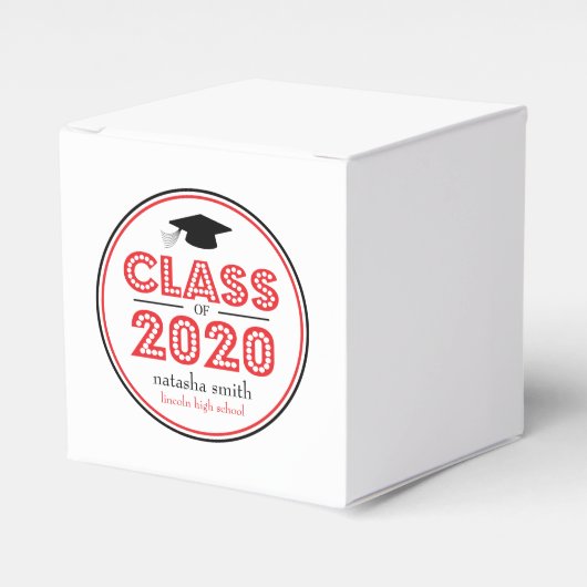 Klasse van 2020 Afstuderen voor rooddozen Bedankdoosjes (Voorkant Zijde)