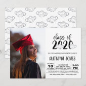 Klasse van 2020 Facemask met foto Kaart (Voorkant / Achterkant)