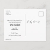 Klasse van 2020 Foto High School Afstuderen Aankondigingskaart (Achterkant)