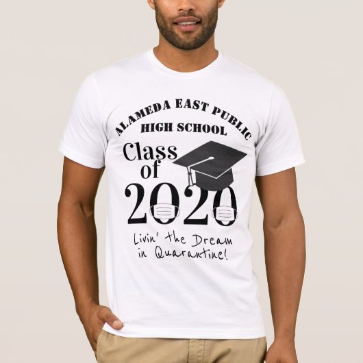 Klasse van 2020 Fun Quarantine Afstuderen T-shirt (Voorkant)