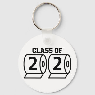 Klasse van 2020 Funny Toilet Paper Afstuderen Seni Sleutelhanger