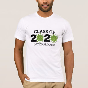 Klasse van 2020 Funny Virus Afstuderen Custom Name T-shirt