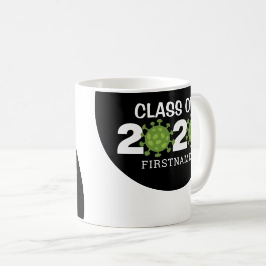 Klasse van 2020 Funny Virus Virtual Afstuderen Koffiemok (Voorkant rechts)