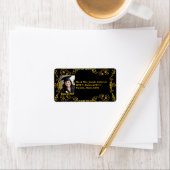 Klasse van 2020 Gold Black Victoriaans Adresetiket Etiket (Insitu)