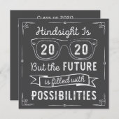 Klasse van 2020 Hindsight 2020 Geen foto Afstudere Kaart (Voorkant / Achterkant)