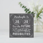 Klasse van 2020 Hindsight 2020 Geen foto Afstudere Kaart (Staand voorkant)