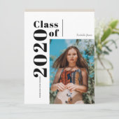 Klasse van 2020 Minimalistisch foto-Afstuderen (Staand voorkant)
