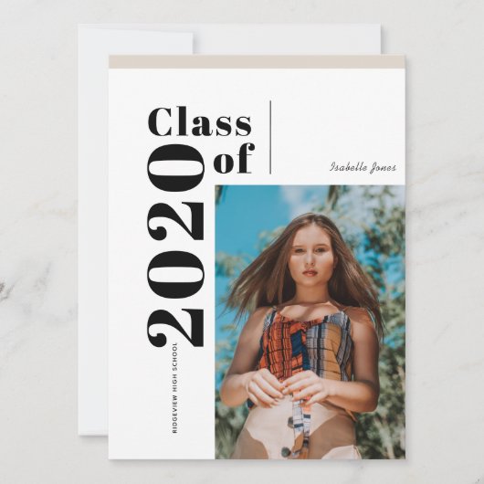 Klasse van 2020 Minimalistisch foto-Afstuderen (Voorkant)