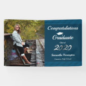 Klasse van 2020 One Photo Graduation Party Spandoek (Horizontaal)
