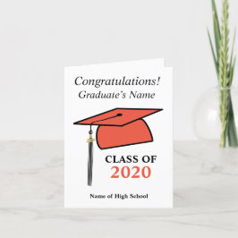 Klasse van 2020, pet voor foto- en middelbare-scho aankondiging