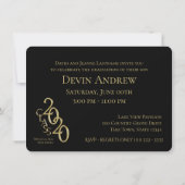 Klasse van 2020 Red Photo Afstuderen Invitation Kaart (Achterkant)