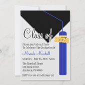 Klasse van 2020 Tassel Afstuderen invite (blauw) Kaart (Voorkant)