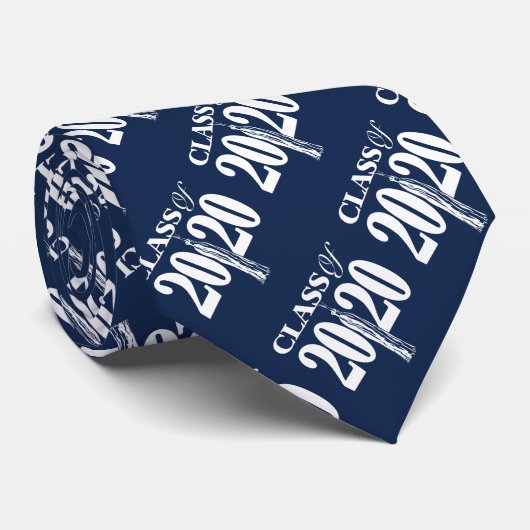 Klasse van 2020 Tassel Blue Afstuderen ontwerp Stropdas (Opgerold)