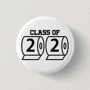 Klasse van 2020 Toilet Paper Afstuderen Senior Hig Ronde Button 3,2 Cm