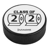 Klasse van 2020 Toilet Paper Custom Name Afstudere Hockey Puck (3/4)