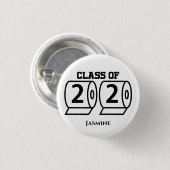 Klasse van 2020 Toilet Paper Custom Name Afstudere Ronde Button 3,2 Cm (Voorkant /achterkant)