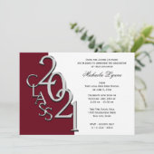 Klasse van 2021 Afstudeerder Silver en Bourgogne I Kaart (Staand voorkant)